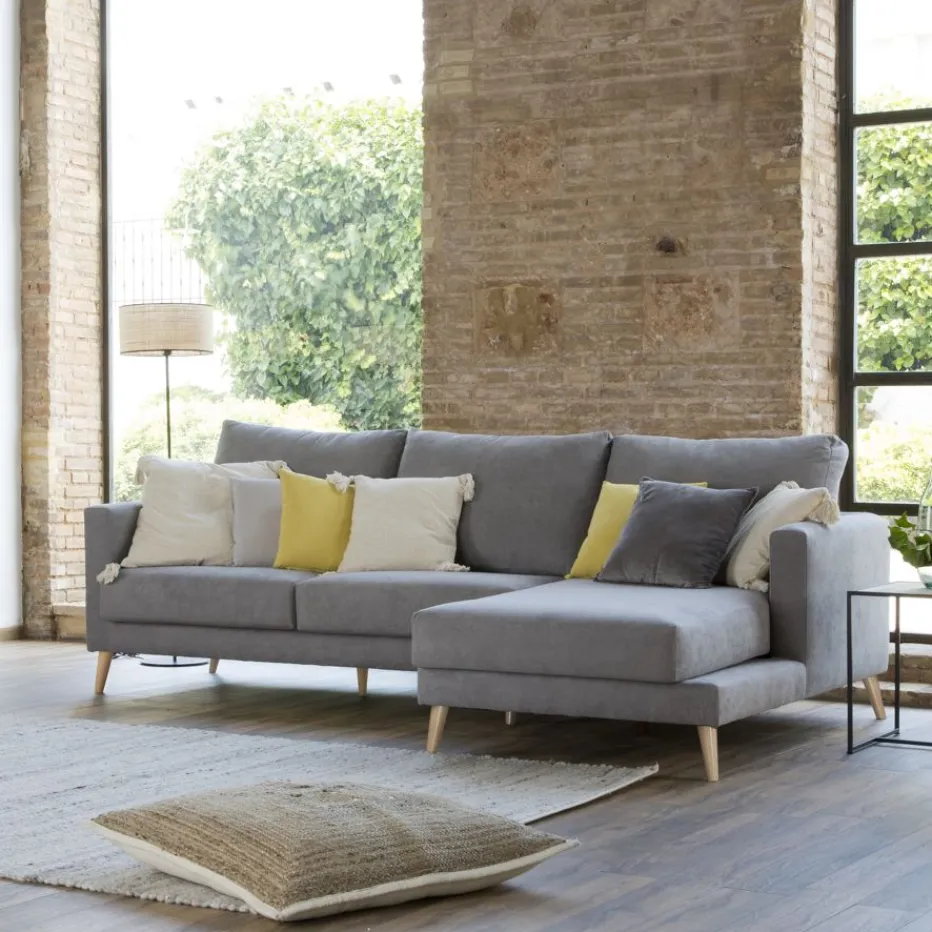Banak Sofás Con Chaise Longue*Boss Gris
