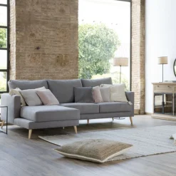 Banak Sofás Con Chaise Longue*Boss Gris