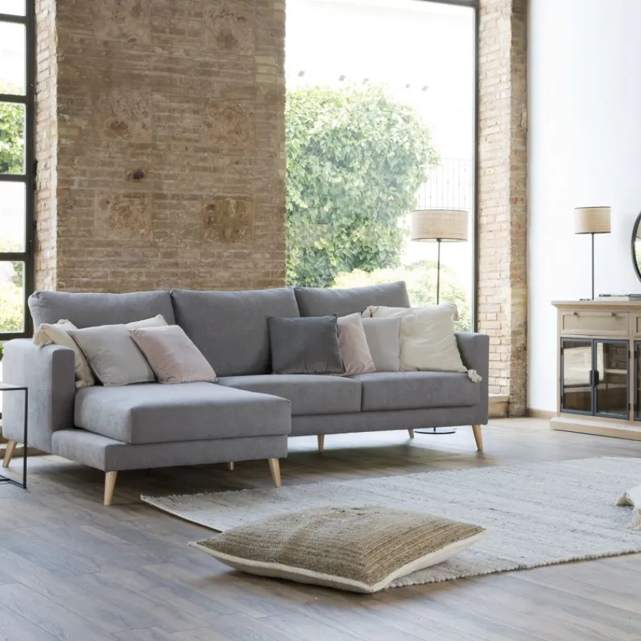 Banak Sofás Con Chaise Longue*Boss Gris