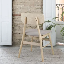 Banak Sillas De Madera*Crux Natural Topo