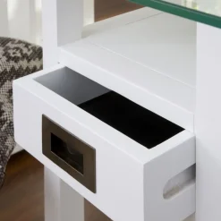 Banak Mesas De Escritorio Y Estudio*Damet Blanco Pincelado