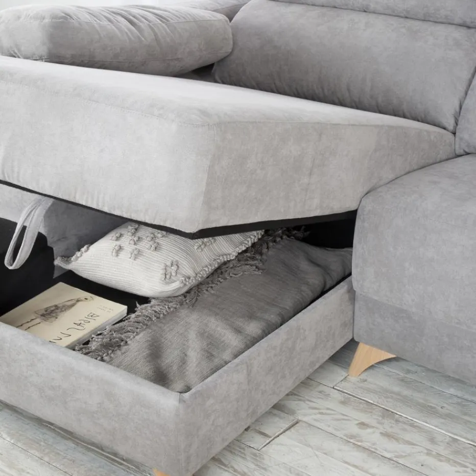 Banak Sofás Con Chaise Longue*Dandy Gris