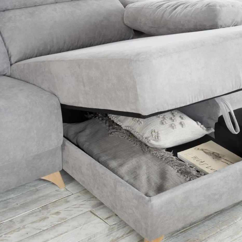 Banak Sofás Con Chaise Longue*Dandy Gris