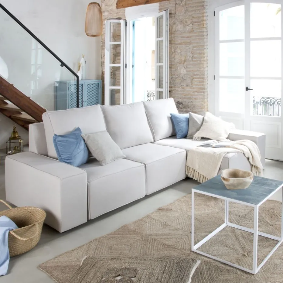 Banak Sofás Con Chaise Longue*Delta Color Tejido Personalizable