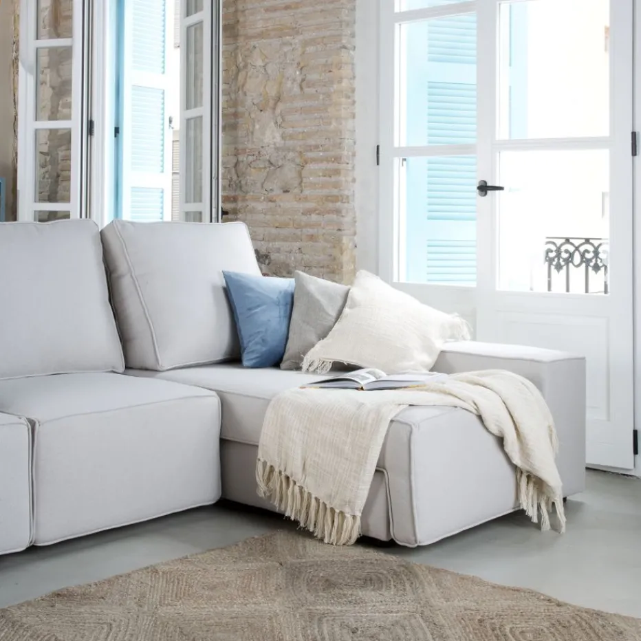 Banak Sofás Con Chaise Longue*Delta Color Tejido Personalizable