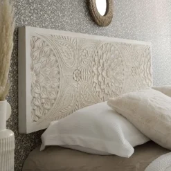 Banak Cabeceros De Madera*Fiore Blanco Brushed
