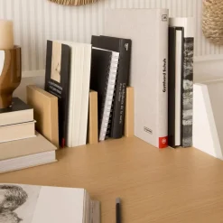 Banak Mesas De Escritorio Y Estudio*Monet Roble Light/Lacado Blanco