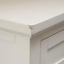 Banak Cabeceros De Madera*Niza Blanco Pincelado