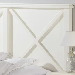 Banak Cabeceros De Madera*Niza Blanco Pincelado