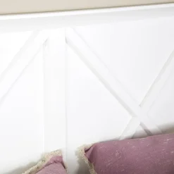 Banak Cabeceros De Madera*Niza Blanco Pincelado