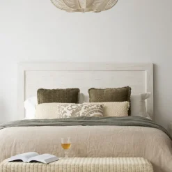 Banak Cabeceros De Madera*Oblak Blanco Shabby