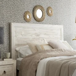 Banak Cabeceros De Madera*Oblak Blanco Shabby