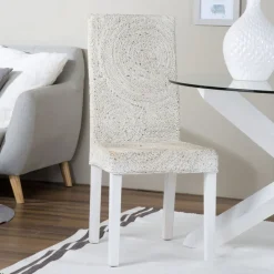 Banak Sillas Blancas*Round Blanco Envejecido