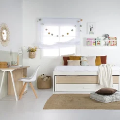 Banak Camas Nido Y Literas*Teo Natural/Blanco Noruega